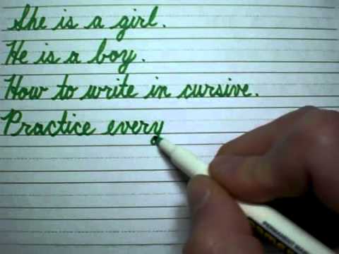 how to write in cursive