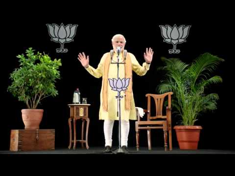 Shri Narendra Modi addressing Public Meetings across India via 3D technology