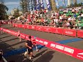 Women's finish Gold Coast Marathon 2009 http://bit.ly/tyD80 30 cm in it. Great tussle 31 seconds.