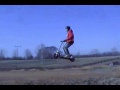 Go-ped Goped jumping at BMX track 2