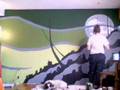 Painting a wall mural