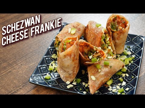 Schezwan Cheese Frankie – How To Make Schezwan Frankie At Home – Street Style Veg Frankie – Bhumika
