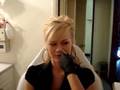 Alyssa getting nose peirced in CALI