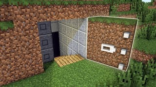 Minecraft: How to Build a Secret Base for Your Starter House Tutorial - (Hidden House)