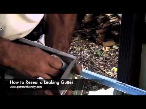 how to patch gutter leak