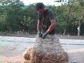 StrawBale.com: Re-Tying Straw Bales Part 1