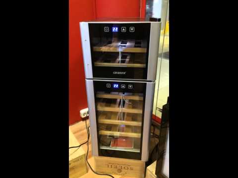 Винный шкаф с двумя зонами Cavanova CV021-2TNS на 21 бутылку