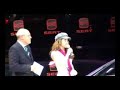 Shakira visited the stand of SEAT in Geneva to share the latest updates on their donation tour