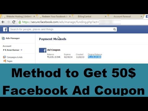 how to buy facebook ad coupon