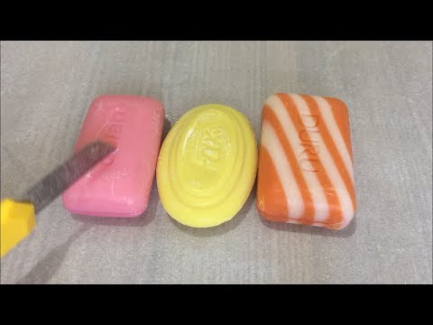 3 Hard Soap! ASMR Satisfying Video/ Cutting Carving - ASMR Rahatlatıcı Dinlendirici Sabun Kesme💛🧡