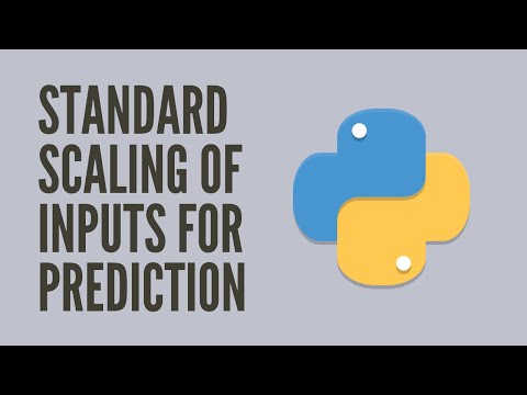 Scaling Inputs during Prediction using Sklearn's StandardScalar