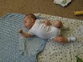 Baby Declan roles over