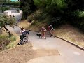 Bicycle Music Festival musicians and riders scale large hill