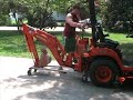 FAST Kubota BX 24 Backhoe Removal on BXpanded Dolly