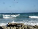 Sitting on a beach in Cozumel, Mexico