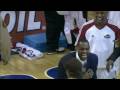 Anderson Varejao Imitates LeBron's Chalk Toss