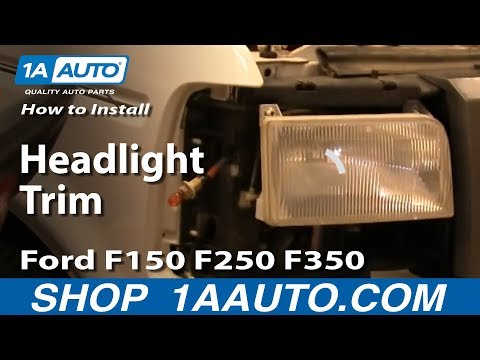 How To Install Replace Headlight Trim Ford F150 F250 F350 92-96 1AAuto.com