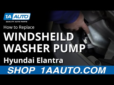 How To Install Replace Windshield Washer Pump Hyundai Elantra 01-06 1AAuto.com