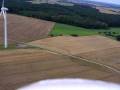 Onboard video of RC plane flying in vicinity to wind turbines