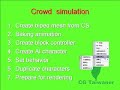 Crowd simulation (biped) with AI implant video 1 of 2