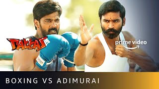 Dhanush Fights For Adimurai  Fight Scene  Pattas  