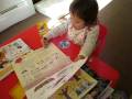 Hana is studying. Hana is studying.
