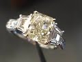 1.57 Light Yellow Diamond in elaborate ring