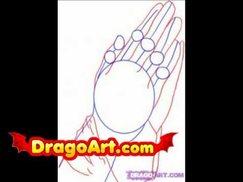 how to draw praying hands