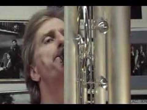 contrabass - Presented by http://www.hansenbrassrepair.com. Sarrusophone being played with tuba, tenor sax, and double reed mouthpieces.