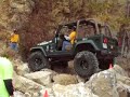 Chasity can drive!!! Jeep crawling rock