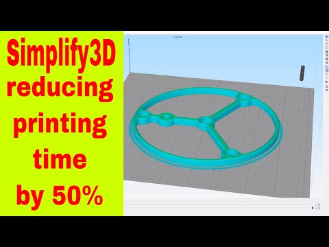 ▼ Simplify3D reducing printing time to less than 50 percent while maintaining quality