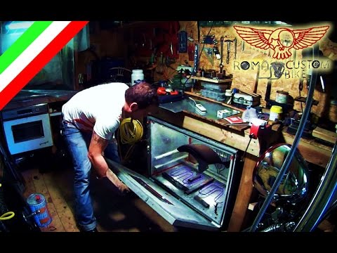 La verniciatura a polvere tutorial - Parafango Harley-Davidson - ep5 Roma Custom Bike