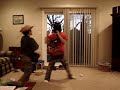 two kids fight abuot what they like with their buritos.