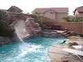 Doberman + Water slide Doberman + Water slide