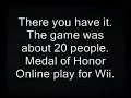 medal of honor: heroes 2 wii online