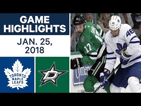 Video: NHL Game Highlights | Maple Leafs vs. Stars - Jan. 25, 2018