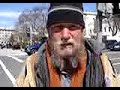 Homeless man outside Heller argument 2 Homeless man outside Heller argument 2