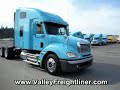 Freightliner Columbia Sleeper Truck For Sale. Very clean 2005 Freightliner Columbia Fleet Returns are available now with miles ranging from 600000-700000. They were well maintained Freightliner sleepers and are road ready. Our Freightliner Columbia for sale also come with $3000 Cash Incentive that can be used for Down Payment Assistance or choose a 24mo/200000 mile used truck warranty instead. These Freightliner trucks have a great specs: 2005 FREIGHTLINER CL12064ST, Detroit, 515HP, 10spd, Air Ride Susension, 243'' WB, 3.55 Ratio, 22.5 Tires, Aluminum/Steel Wheels, 12000# FA, 40000# RA, Tandem Axle, 70'' Raised Roof Condo Sleeper, Air-Slide 5th Wheel, Cruise Control, Power Steering, Tilt/Tele Wheel, 11 Gauges, Dual Air Seats, Dual Power Mirrors, Power Right Window, Delay Wipers, AC, (2) 150 gallon fuel tanks. For more Freightliner Trucks For Sale, please visit www.ValleyFreightliner.com . Valley Freightliner, Inc.