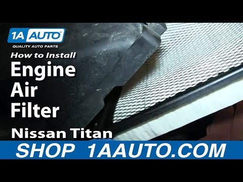 How To Install Replace Engine Air Filter 2004-12 Nissan Titan