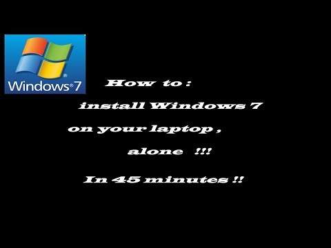 how to install windows 7 os in laptop