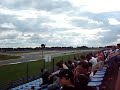 Inhaalactie Bourdais tijdens Champcar Assen
