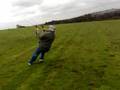 my bros first feel of a power kite LMAO!!