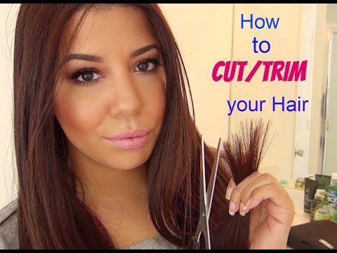how to trim own hair
