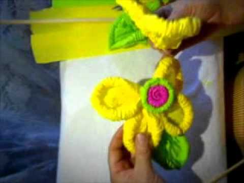 flores de papel crepe manualidades halloween para ninos con material