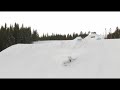 Skiing channel-gap crash.