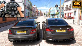 Mercedes-Benz C63 AMG & BMW M4 Coupe  Forza Ho