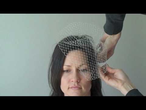 how to fasten a birdcage veil