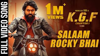 Salaam Rocky Bhai Full Video Song  KGF Telugu Movi