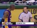 kobe bryant gets ejected of the game vs sonics 2008 02 25