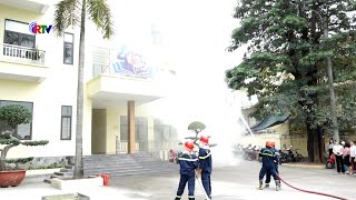 Phòng Giáo dục và Đào tạo thành phố diễn tập phương án phòng cháy, chữa cháy (PCCC)